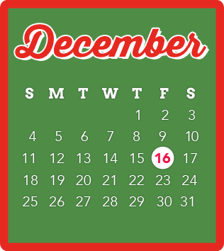 December 2016 calendar